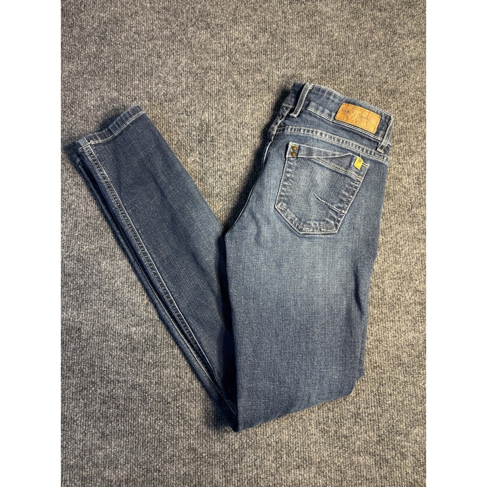 Divine Rights Skinny Jeans Womens Size 27 Gray‎ Low Rise Slim Fit Double Stitch